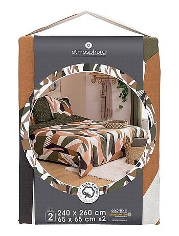 Housse de couette Arik + taie(s) 100% coton 57 fils
