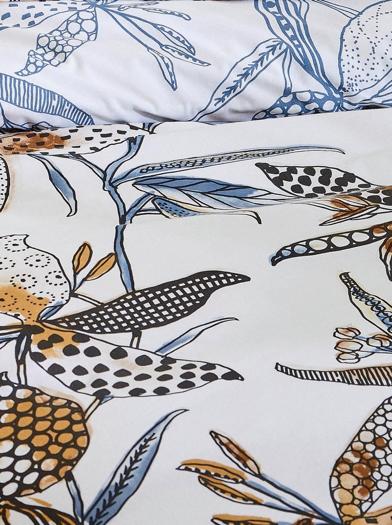 Housse de couette aux fleurs exubérantes Blanc - Kiabi