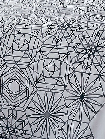 Housse de couette aux motifs floraux et graphiques