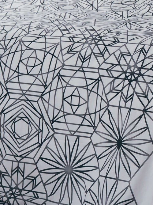 Housse de couette aux motifs floraux et graphiques - Kiabi