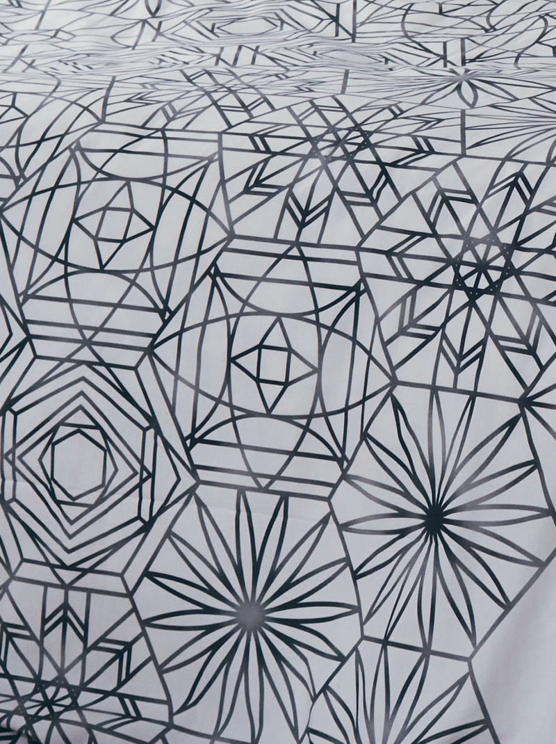 Housse de couette aux motifs floraux et graphiques Blanc - Kiabi