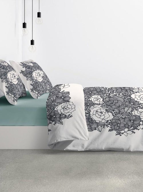 Housse de couette  Avec Amour + taie(s) coton bio 47 fils - Kiabi