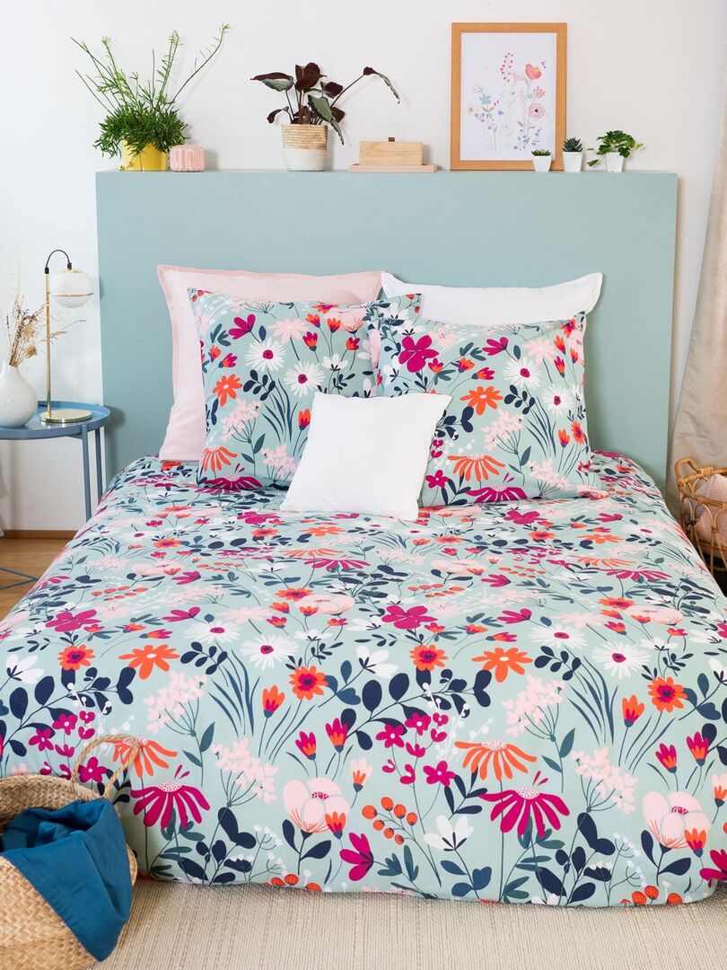 Couette Sherpa 230 x 270 cm avec taies d'oreiller 50 x 70 cm pour lit