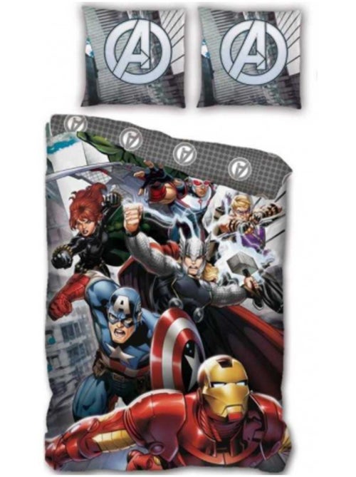 Housse de Couette Avengers Marvel 140x200 cm + Taie - Parure de lit enfant - Kiabi