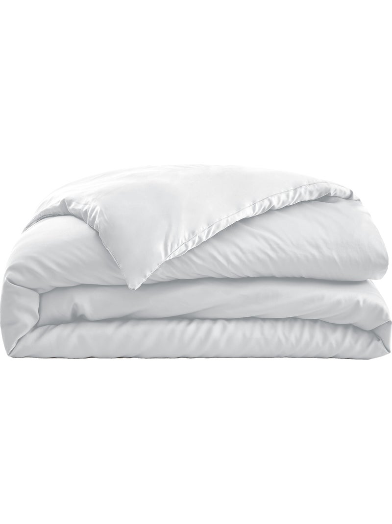 Housse de couette Bambou 120 fils Blanc - Kiabi