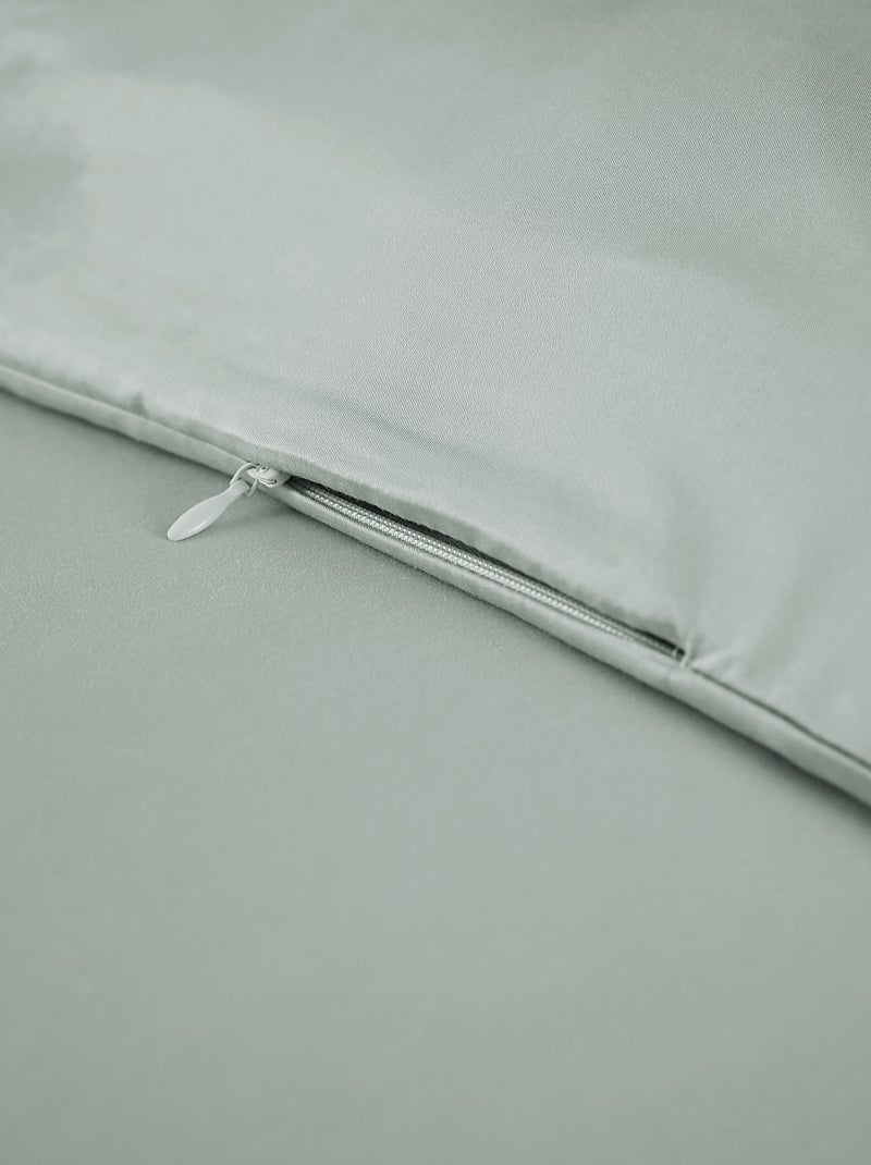 Housse de couette Bambou 120 fils Bleu clair - Kiabi