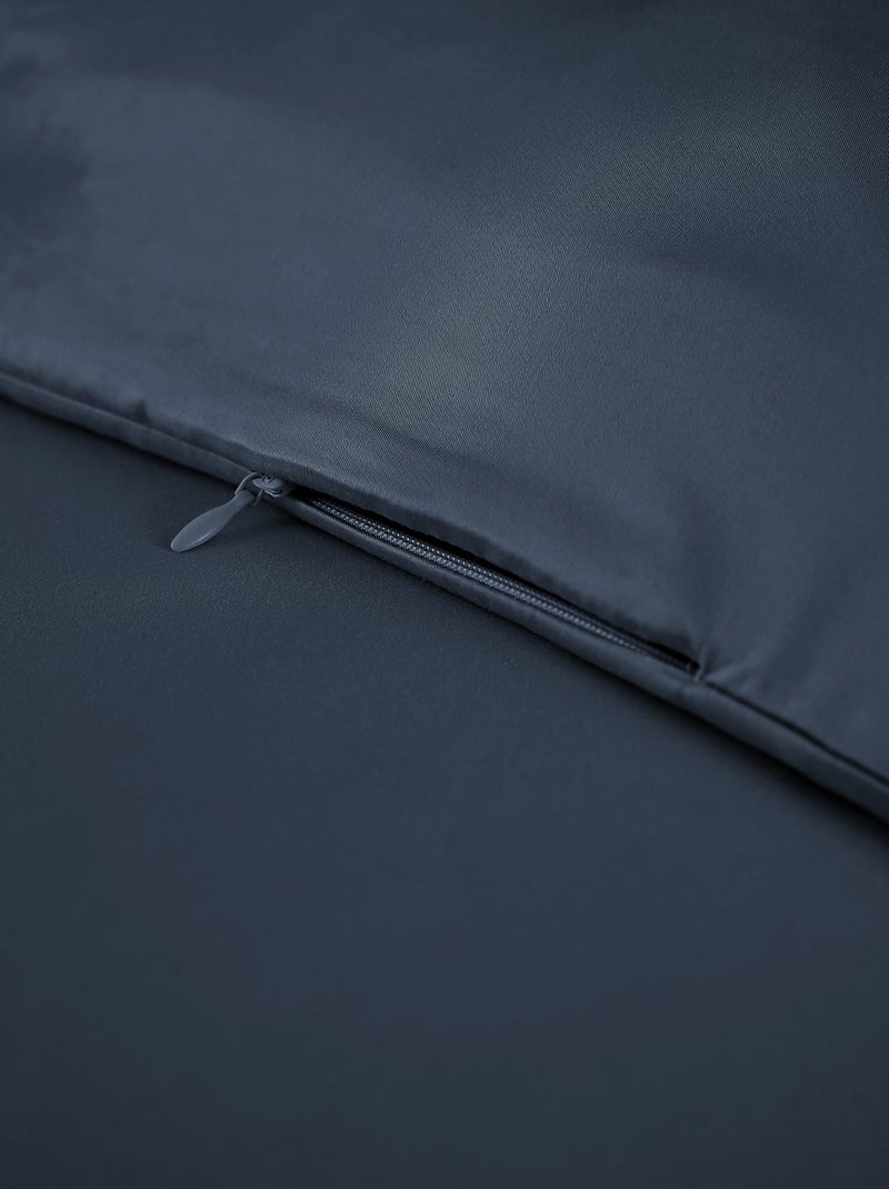 Housse de couette Bambou 120 fils Bleu foncé - Kiabi