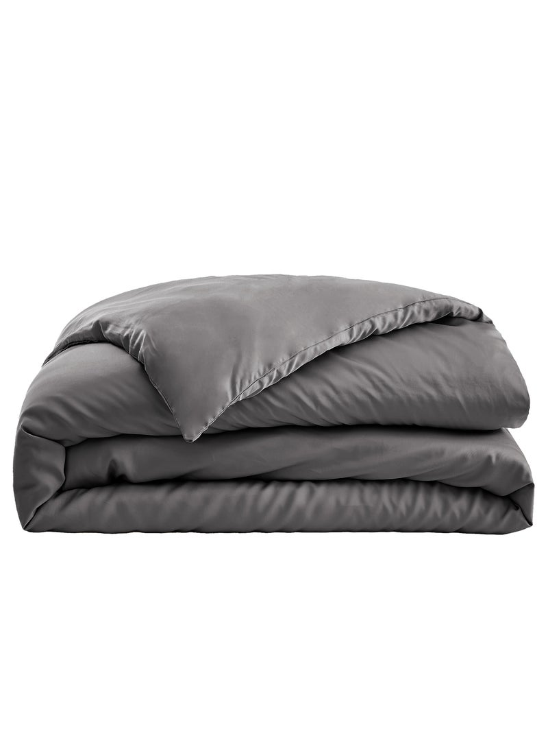 Housse de couette Bambou 120 fils Gris - Kiabi