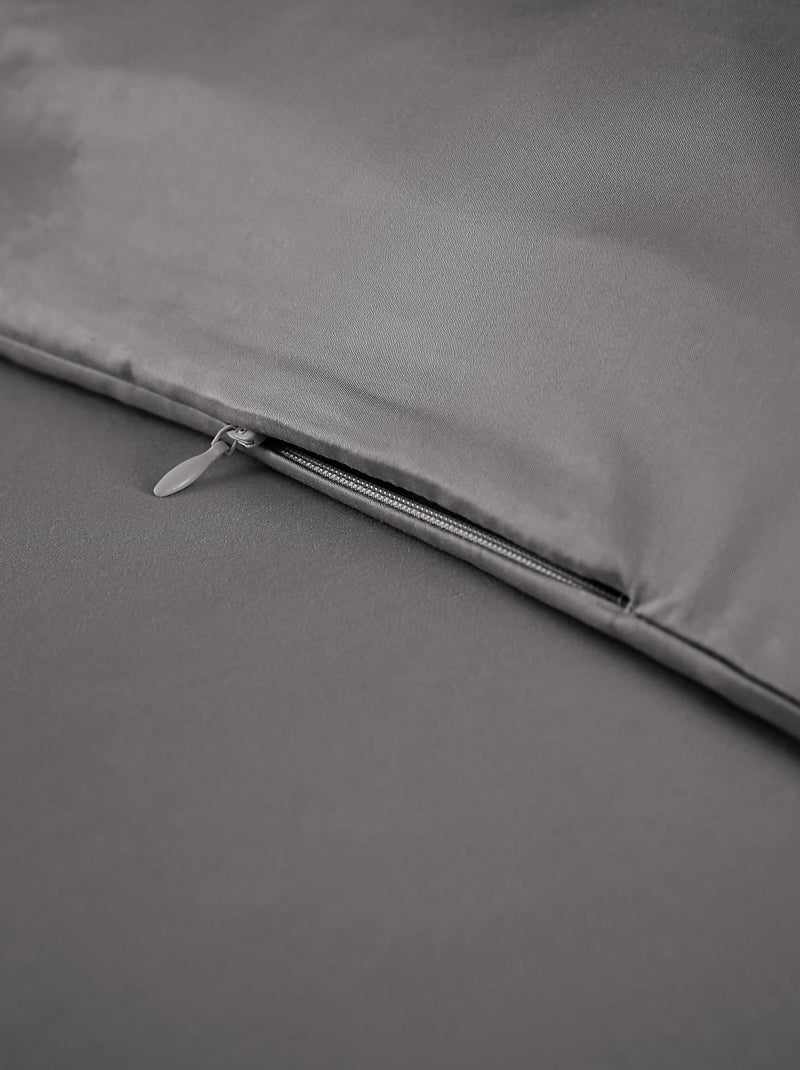 Housse de couette Bambou 120 fils Gris - Kiabi