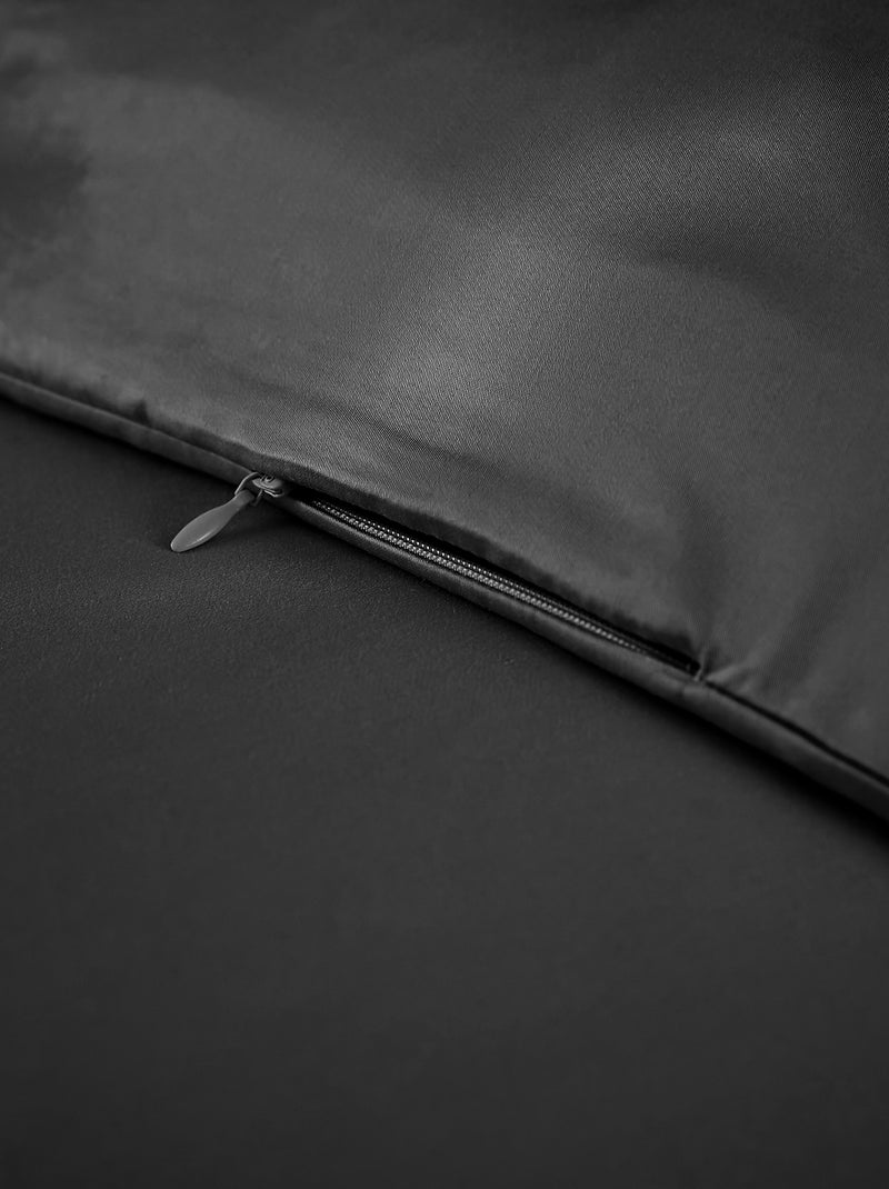 Housse de couette Bambou 120 fils Noir - Kiabi
