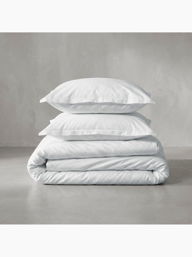 Housse de couette Basic 200 tc "Happyfriday" Blanc - Kiabi