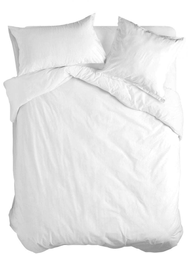 Housse de couette Basic 200 tc "Happyfriday" Blanc - Kiabi