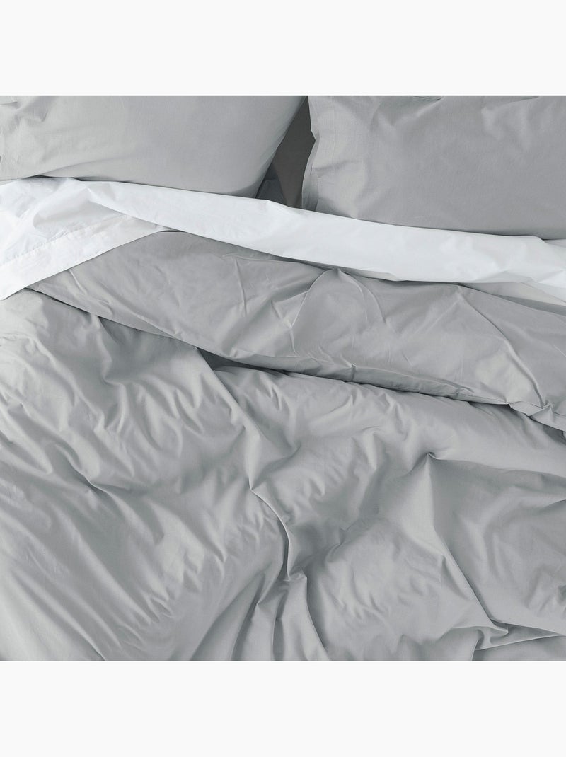 Housse de couette Basic "Happyfriday" Gris clair - Kiabi