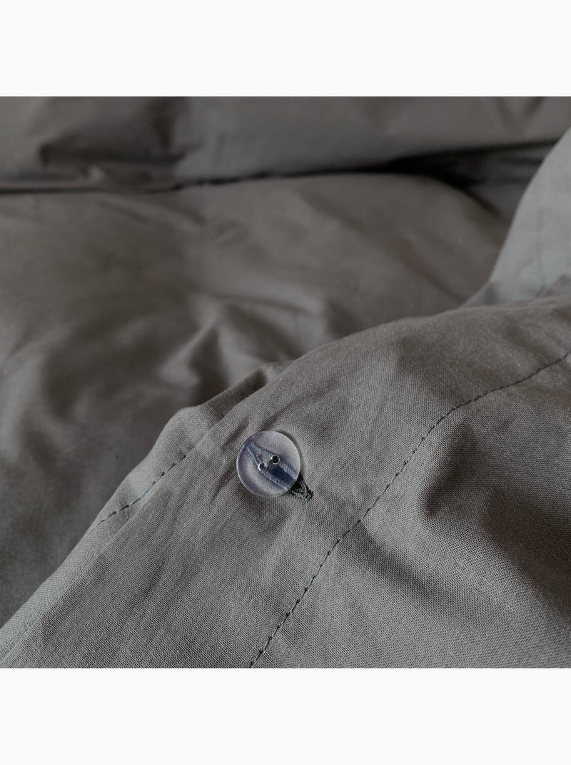 Housse de couette Basic "Happyfriday" Gris foncé - Kiabi