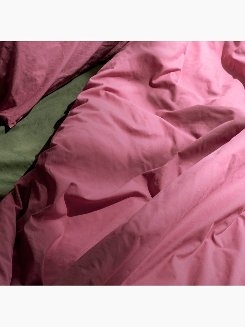 Housse de couette Basic "Happyfriday" Magenta - Kiabi