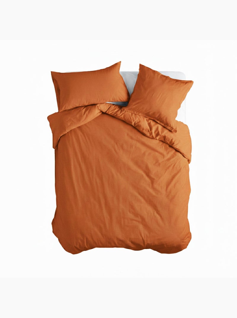 Housse de couette Basic "Happyfriday" Marron - Kiabi