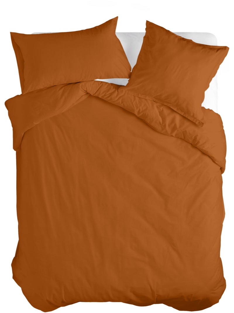 Housse de couette Basic "Happyfriday" Marron - Kiabi
