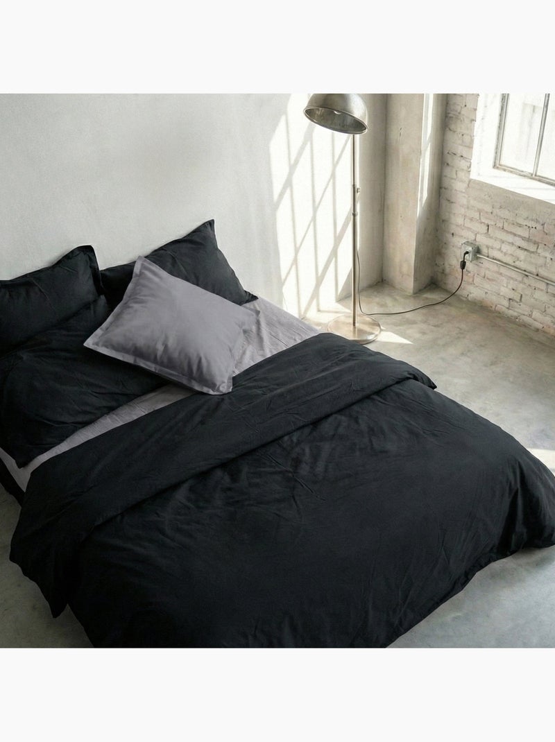Housse de couette Basic "Happyfriday" Noir - Kiabi