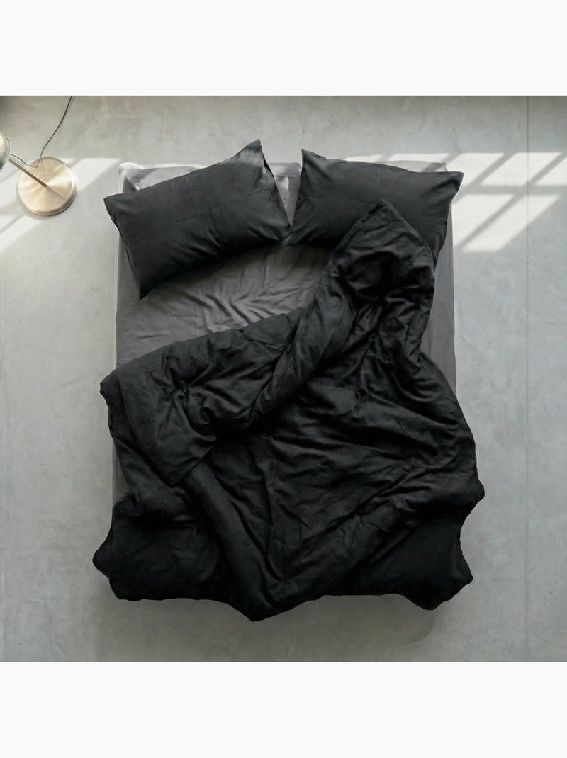 Housse de couette Basic "Happyfriday" Noir - Kiabi