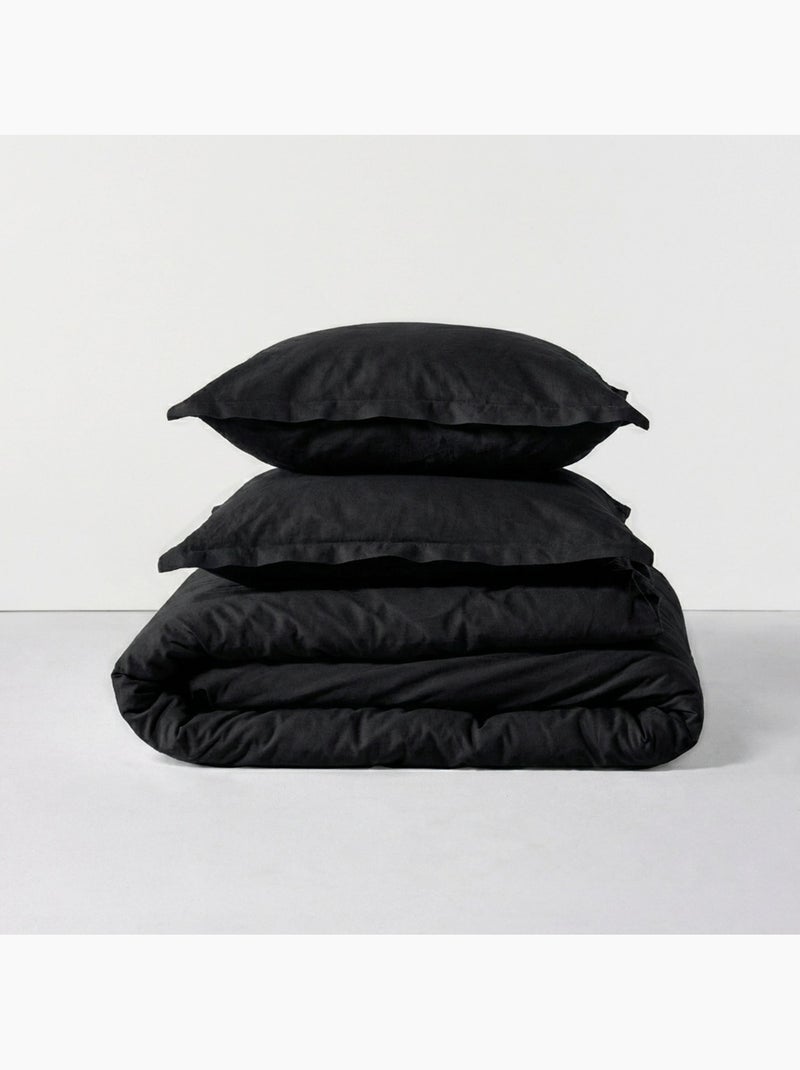 Housse de couette Basic "Happyfriday" Noir - Kiabi