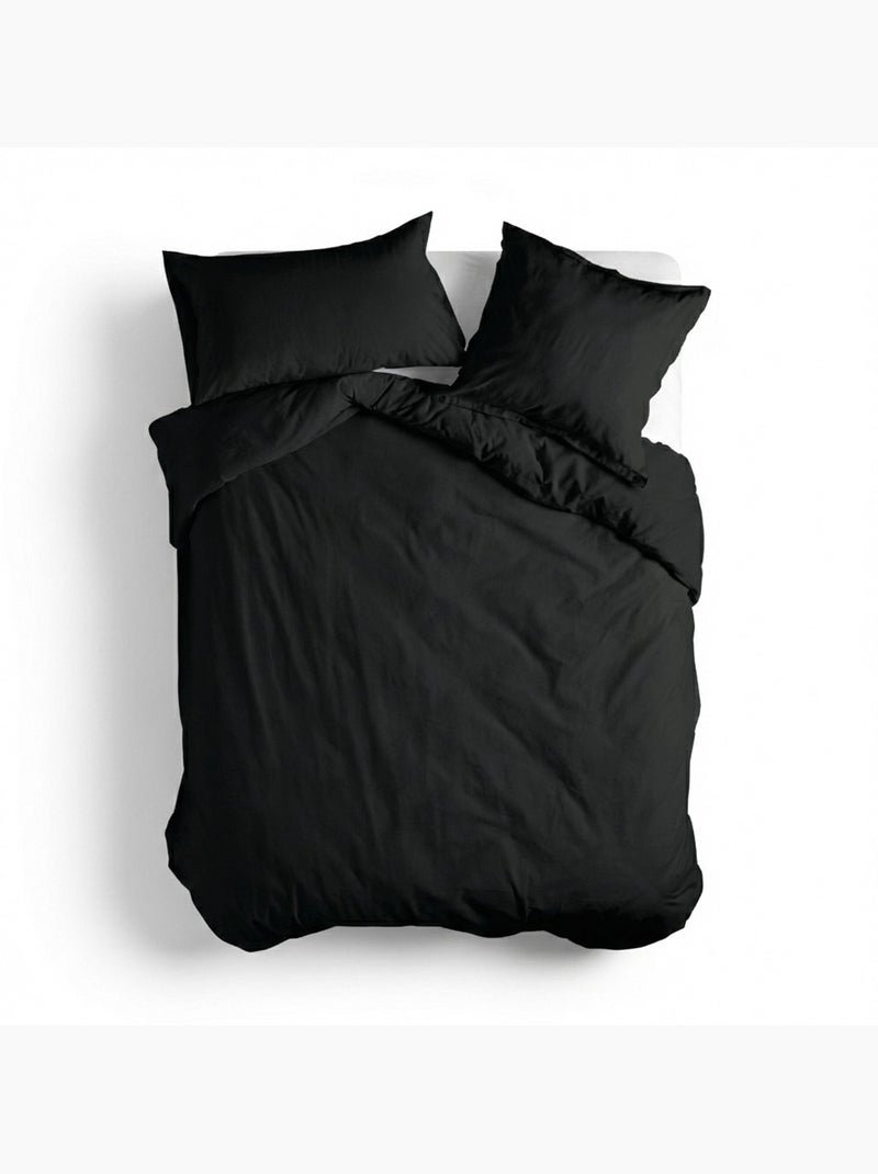 Housse de couette Basic "Happyfriday" Noir - Kiabi