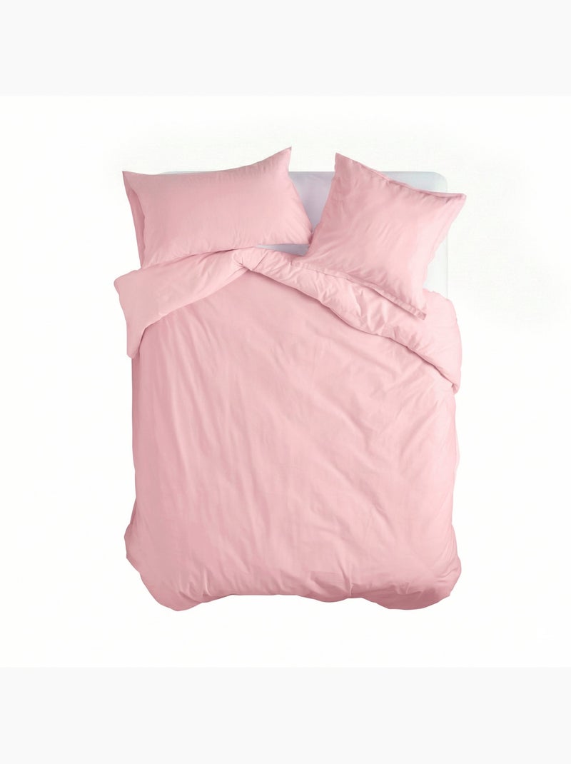 Housse de couette Basic "Happyfriday" Rose pâle - Kiabi