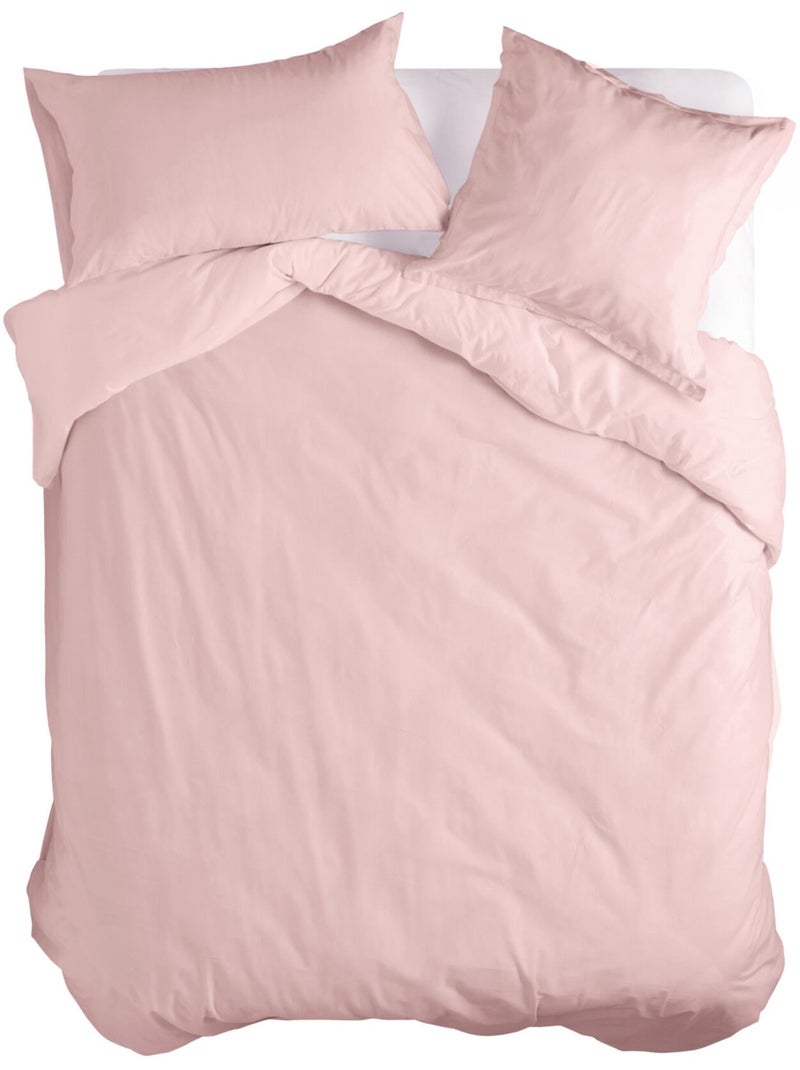 Housse de couette Basic "Happyfriday" Rose pâle - Kiabi
