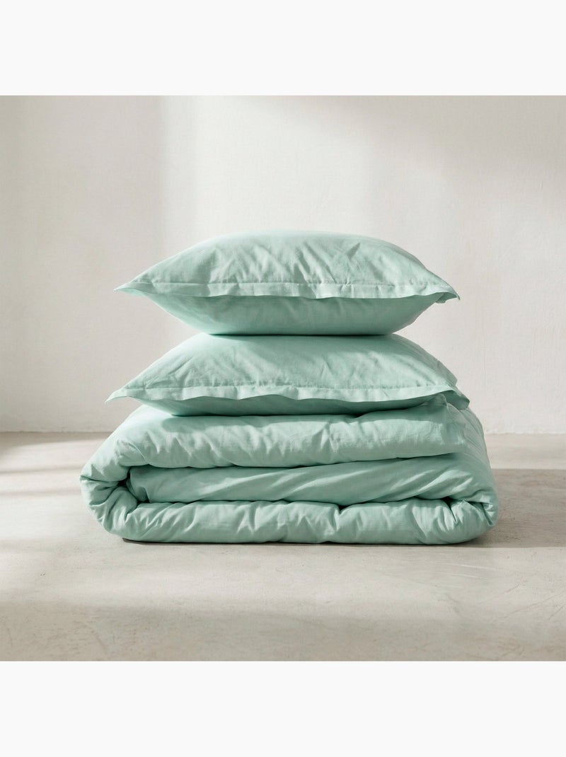 Housse de couette Basic "Happyfriday" Vert - Kiabi