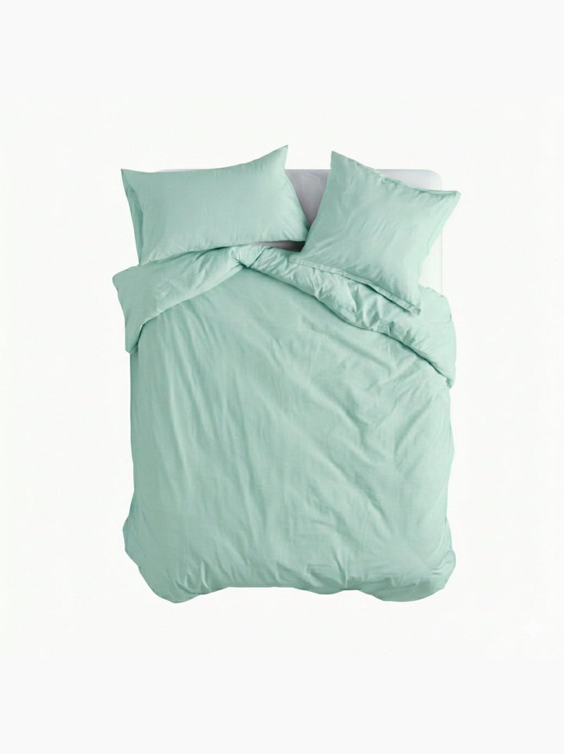 Housse de couette Basic "Happyfriday" Vert - Kiabi