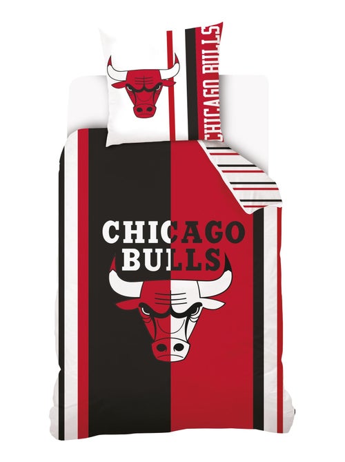 Housse De Couette Basket-Ball NBA Chicago Bulls et Taies D'oreiller - 100% Coton - Kiabi