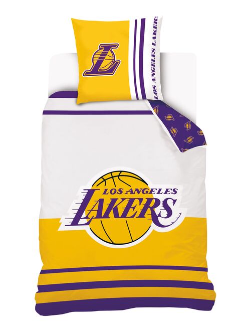 Housse De Couette Basket-Ball NBA Los Angeles Lakers et Taies D'oreiller - 100% Coton - Kiabi