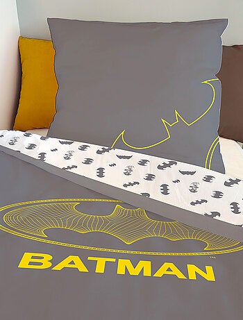 Housse de couette Batman DC Comics 140x200 cm et taie d'oreiller - 100% Coton