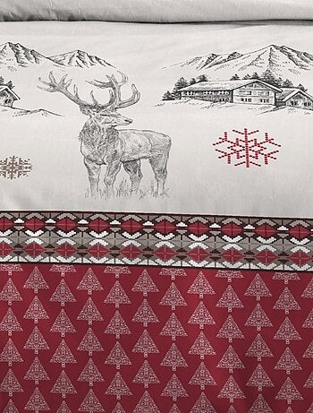Housse de couette BAUGES + 2 taies coton 57 fils