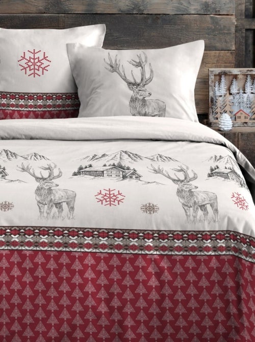 Housse de couette BAUGES + 2 taies coton 57 fils - Kiabi