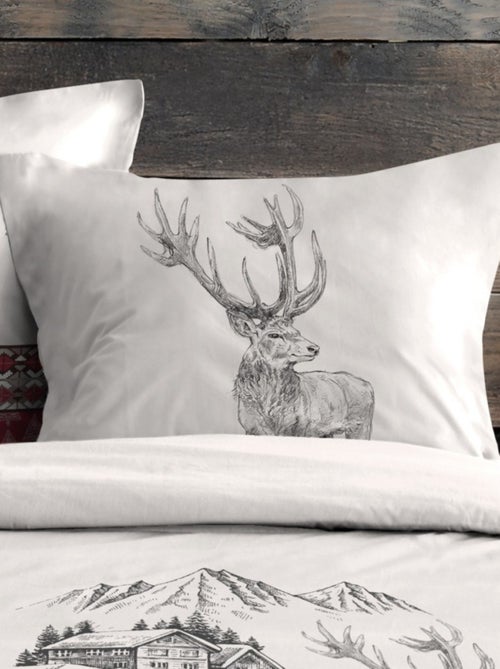 Housse de couette BAUGES + 2 taies coton 57 fils - Kiabi
