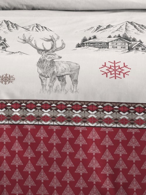 Housse de couette BAUGES + 2 taies coton 57 fils - Kiabi