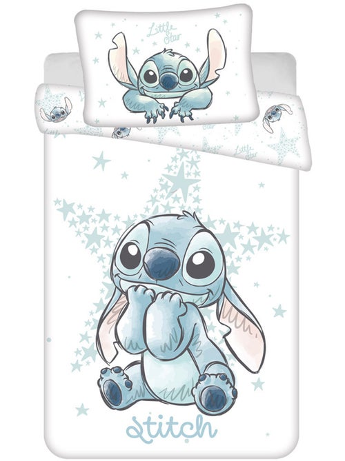 Housse de couette bébé coton imprimé Lilo & Stitch Disney 100 cm x 135 cm - Kiabi