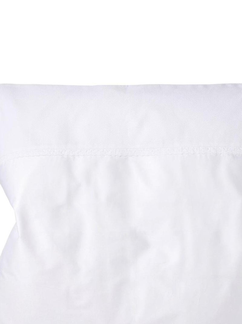 Housse de couette bébé en coton blanc dentelle 80 x 80 cm Blanc - Kiabi