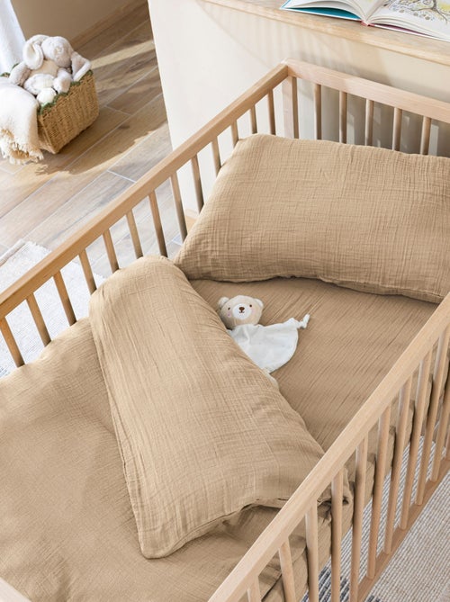 Housse de couette bébé gaze de coton NOA - Kiabi