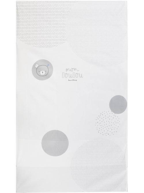 Housse de couette bebe grise 80 x 120 cm - Kiabi