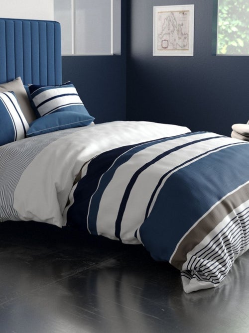 Housse de couette BELIZE + 2 taies coton 57 fils - Kiabi