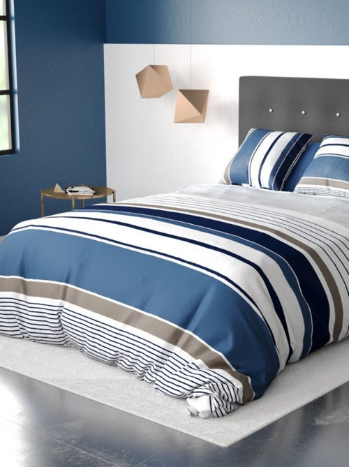 Housse de couette BELIZE + 2 taies coton 57 fils - Kiabi