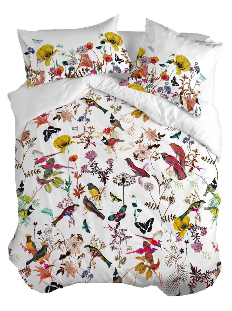 Housse de couette Birds of paradise "Happyfriday" Blanc - Kiabi