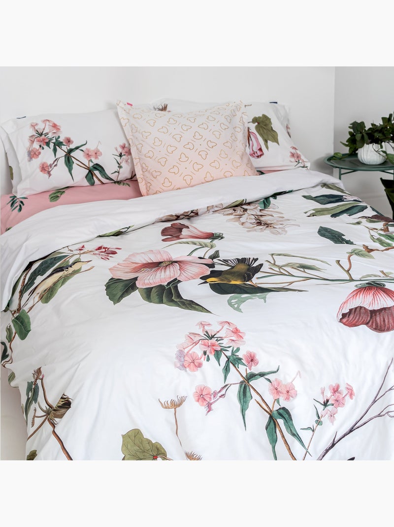 Housse de couette Blooming "Happyfriday" Blanc - Kiabi