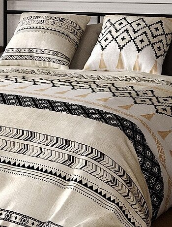 Housse de couette Bohème + taie(s) coton 57 fils
