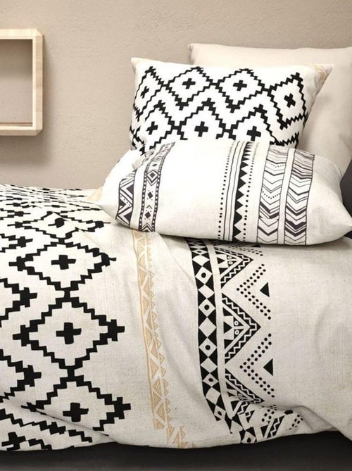 Housse de couette Bohème + taie(s) coton 57 fils - Kiabi Housse de couette Bohème + taie(s) coton 57 fils - Kiabi