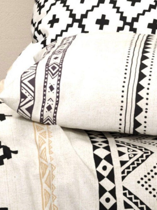 Housse de couette Bohème + taie(s) coton 57 fils - Kiabi Housse de couette Bohème + taie(s) coton 57 fils - Kiabi