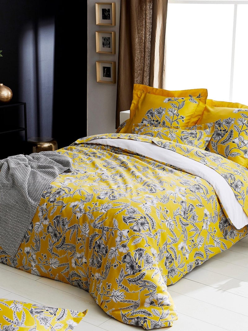 housse de couette BOTANIC Nuit Jaune - Kiabi