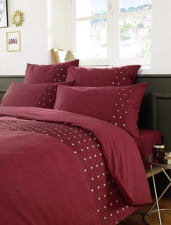 Housse de couette brodée plis religieuses