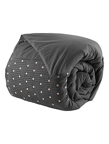 Housse de couette brodée plis religieuses